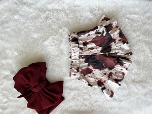Cow hide ruffle shorts 